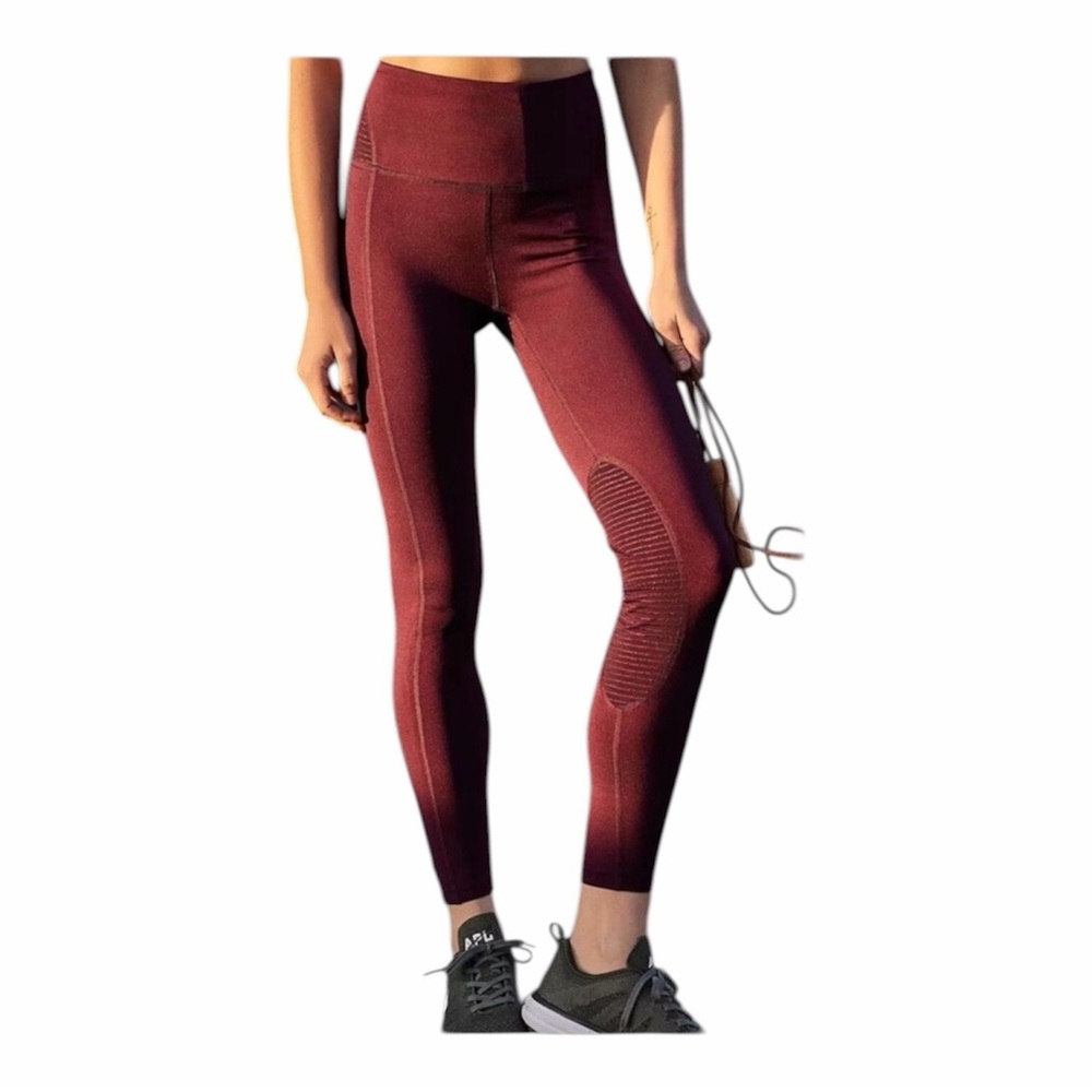 Free People Free People Movement Deep Plum Moto Style Leggings‎ New with Tags XS